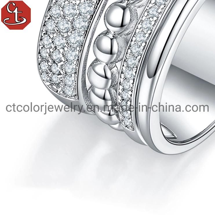 Fashion Jewelry AAA Zirconia 925 Sterling Silver Men Jewellery Ring