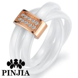 White Ceramic Ring Fashion Jewelry