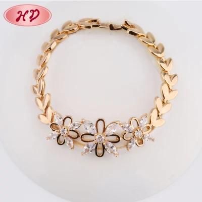 Fashion Birthday Gift 18K Gold Plated Jewellery Bracelet for Women