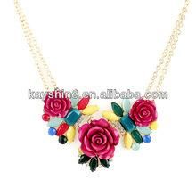Elegant Goddess Jewelry Flora Rose Statement Necklace Designs