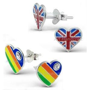 National Flag Theme Earring with Rhinestone (AEA1311)