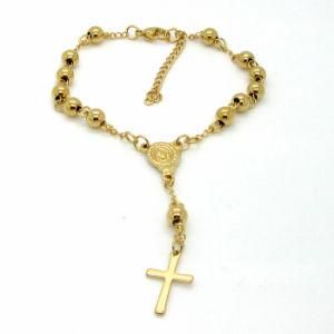 Catholic Saints Stainless Steel Rosary Cross Jesus Religious Beaded Bracelets