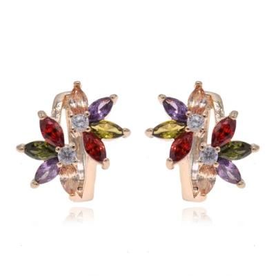 Fashion Gold-Plated Jewelry Women Zircon Earrings