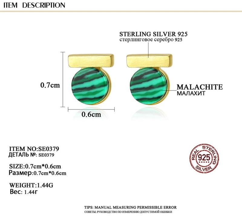 Jewelry Fashion Earring 925 Silver Ear Stud with Alexandrite