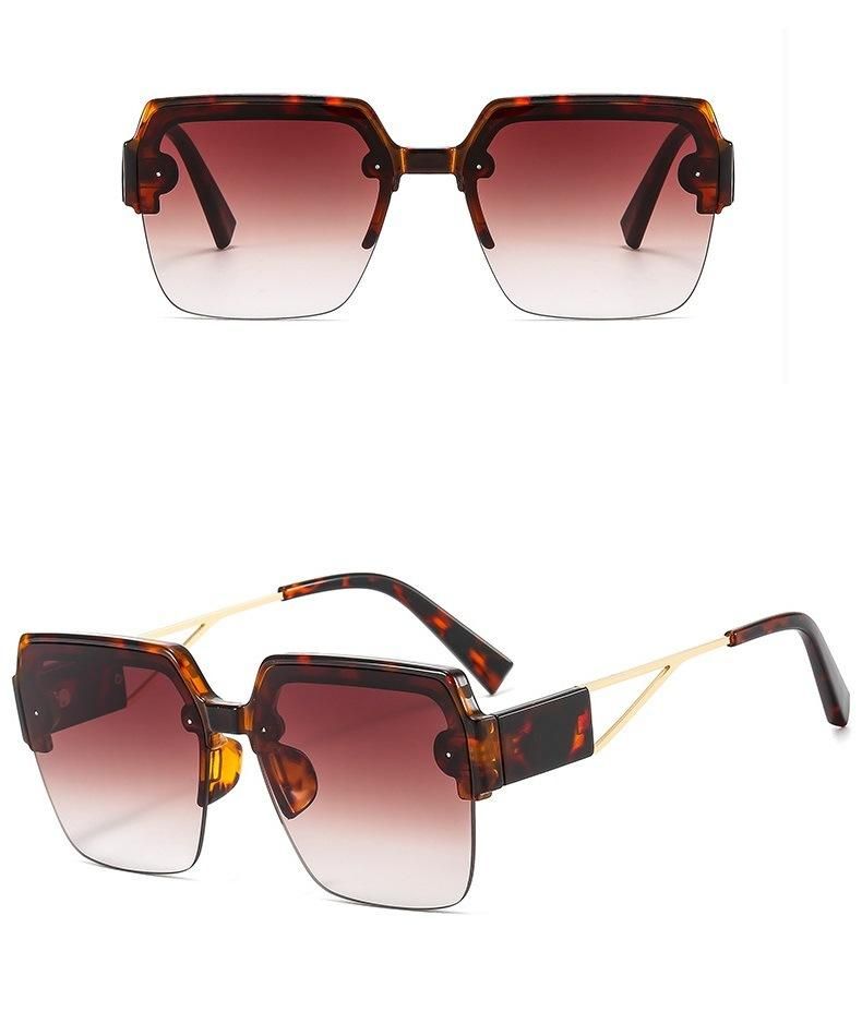 2022 Ladies Half Frame Sunglasses Fashion Retro Sunglasses