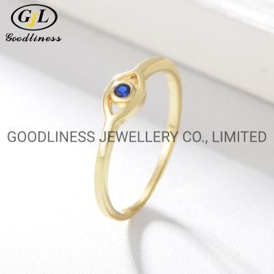 925 Sterling Silver Fine Jewelry Evil Eye Women Rings