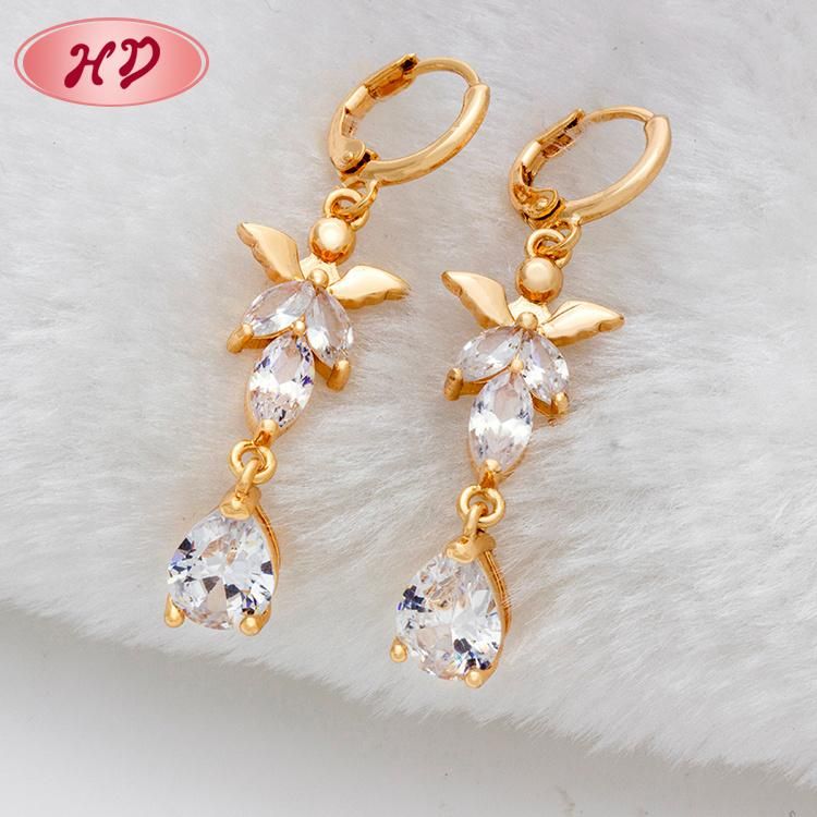 Fashion Jewelry Statement Women Cheap Dangle Multicolored Long Water Drop Earrings Wholesale