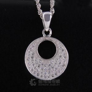 Fashion Circle Round 925 Sterling Silver Pendant