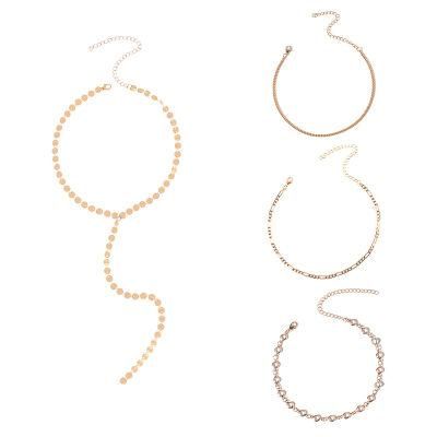 European and American Popular Jewelry Set Fashion Crystal Chain Necklace