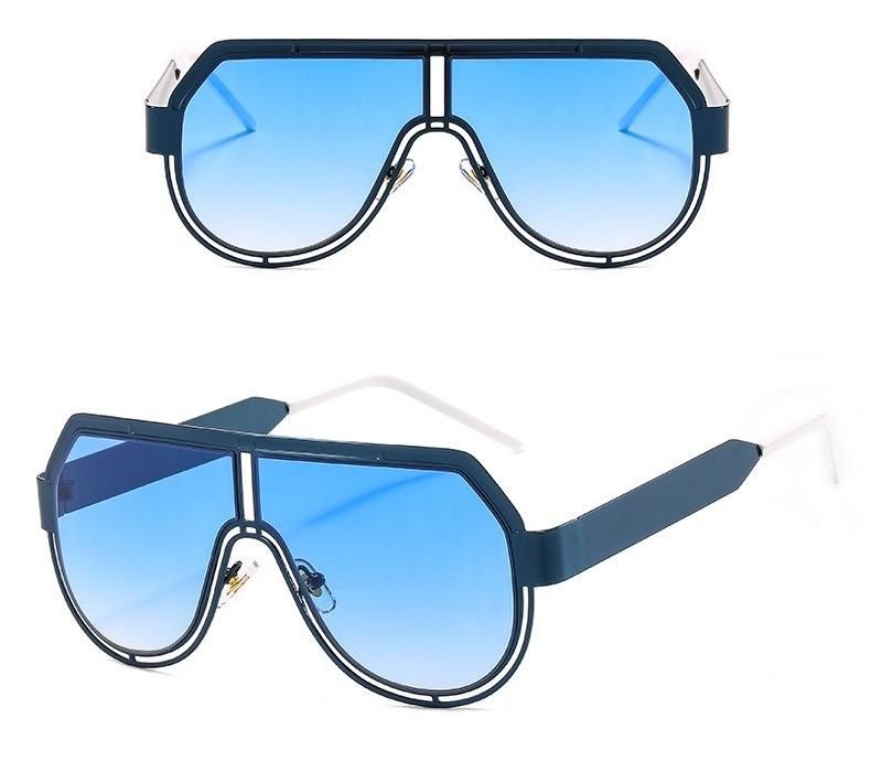 Hot Selling Wholesale Metal One-Piece Big Frame Sunglasses