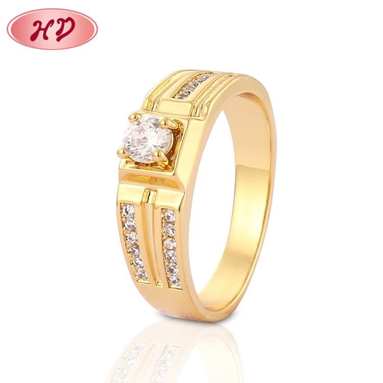 Silver Stainless Steel 18K Gold Plated Fashion Wedding Engagement Man Finger Rings Jewelry Design