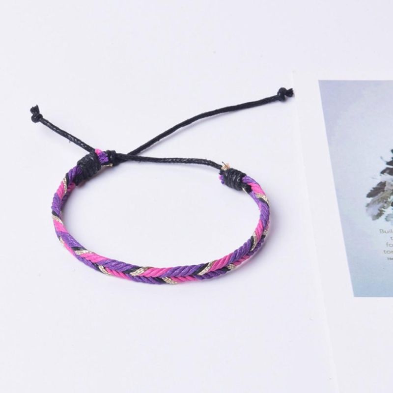 Colorful Couple Braided Rope Ethnic Wind Hand-Woven Bracelet