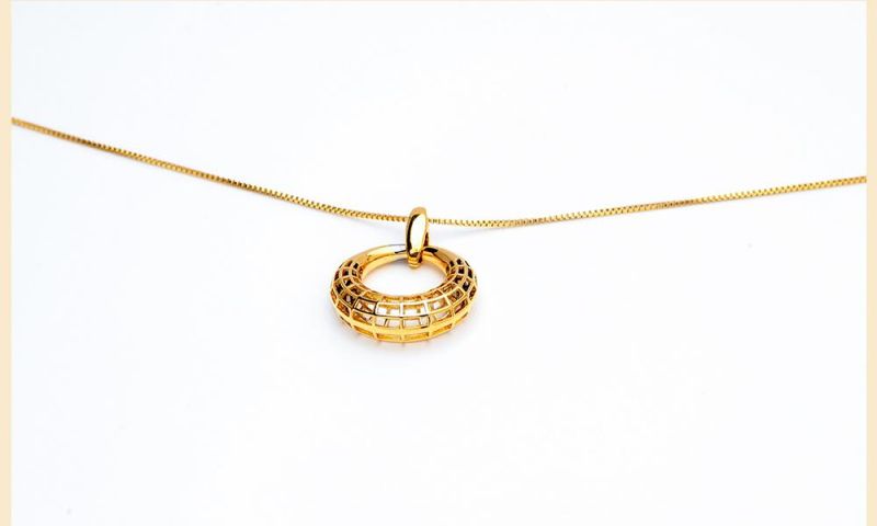 2021 Gold Plated Fashion Jewellery Customize Copper/Stainless Steel Jewelry Pendant Necklace