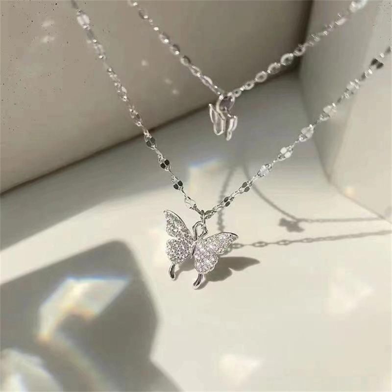 Double Butter Necklace Female Design Temperament Clavicle Chain Necklace