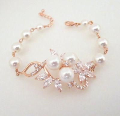 Luxury Bracelet, Wedding Jewelry, Bridal Jewelry, Wedding Pearl Bracelet, Bridal Pearl Bracelet, CZ Bracelet