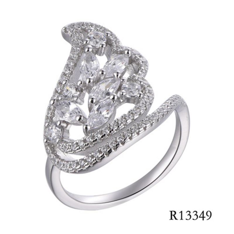 Wholesale 925 Sterling Silver with CZ Wing Ring