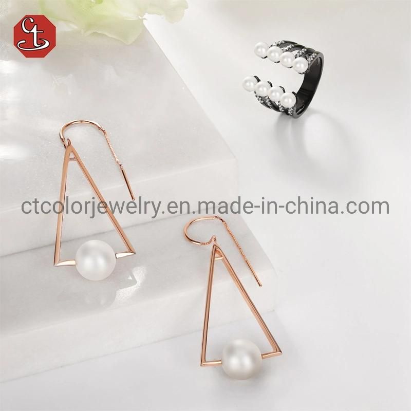 Fashion 925 silver Earring Hot sale trangle temperament Earrings for gift