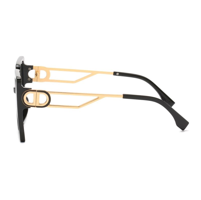 2020 No MOQ Women Square Metal Deco Fashion Sunglasses