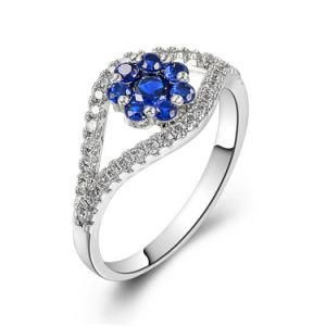 Fashion Color CZ Flower Lady Ring