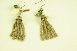 Tassel with Leave and Charms Earring
