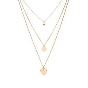 Fashion Imitation Jewelry Women Layered Gold Charm Pendant Necklace