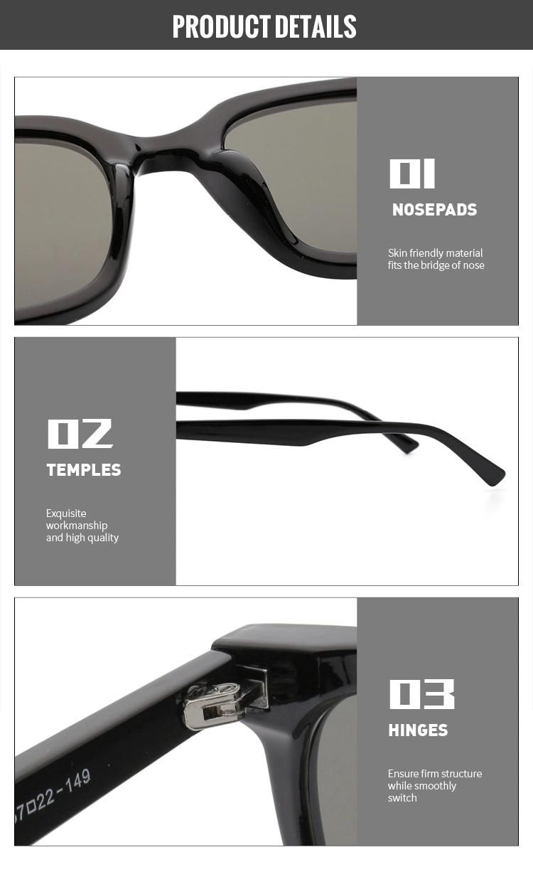 2022 Lady′s Fashion Nylon Lens Fashion Sunglasses Unisex Night Vision Glasses for Driving