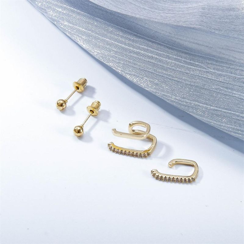 Fashion Retro Geometric Minimalist Ear Clip Set Jewelry