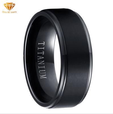 High Quality Simple Men&prime;s Fashion Solid Titanium Ring for Men Jewelry Tr2619