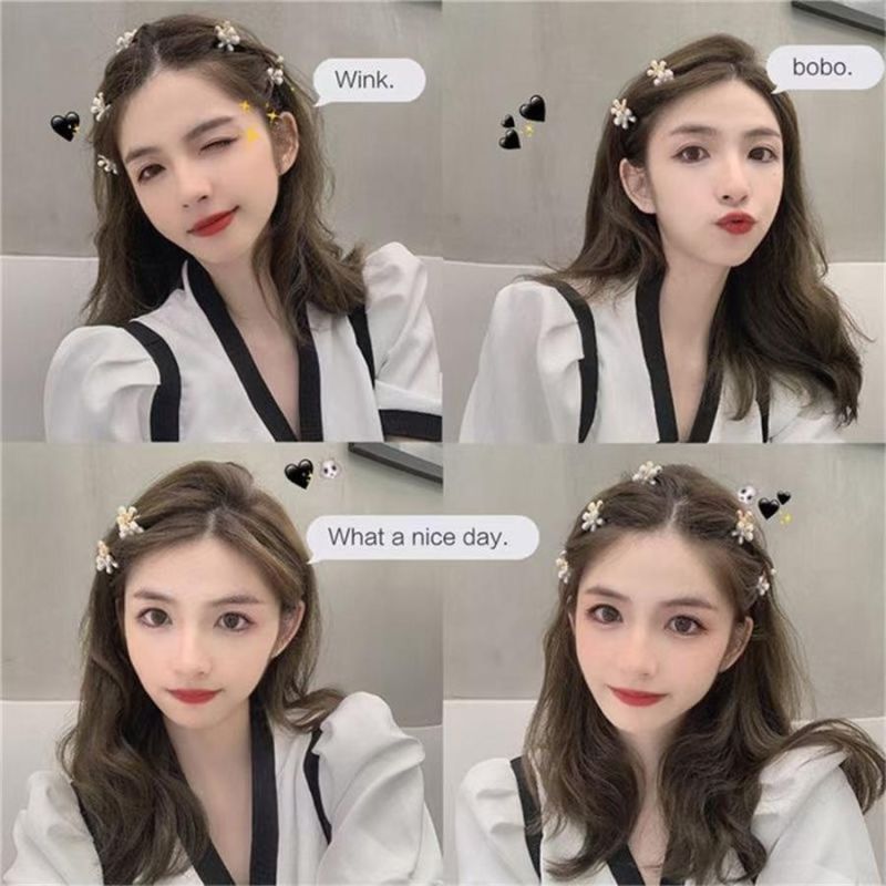 New Korea Rhinestone Hairpin Female Alloy Letter Star Korean Side Hairpin Side Clip Frog Clip