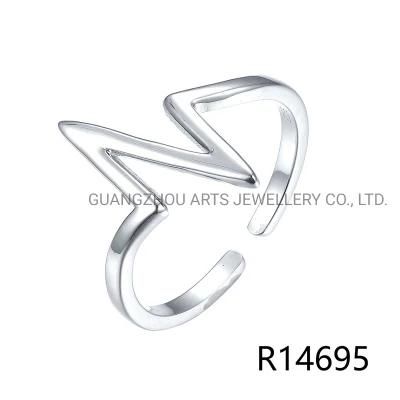 925 Sterling Silver Electrocardiogram Ring for Women Fashion Ring