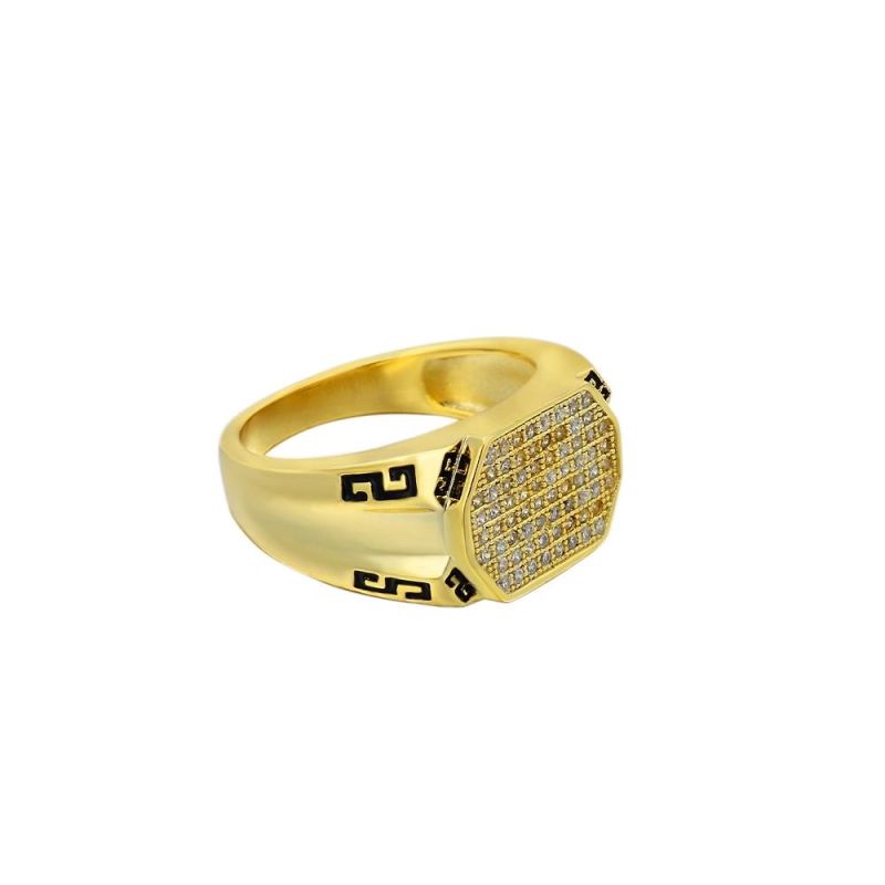 Simple Design Square Shape 925 Sterling Silver Jewelry Men Ring