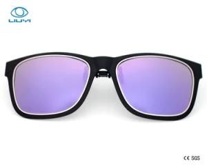Black Frame Hot Sale Classic Clip on Sunglasses with Polarized Tac UV 400 Protection Man Woman 2140A1-P