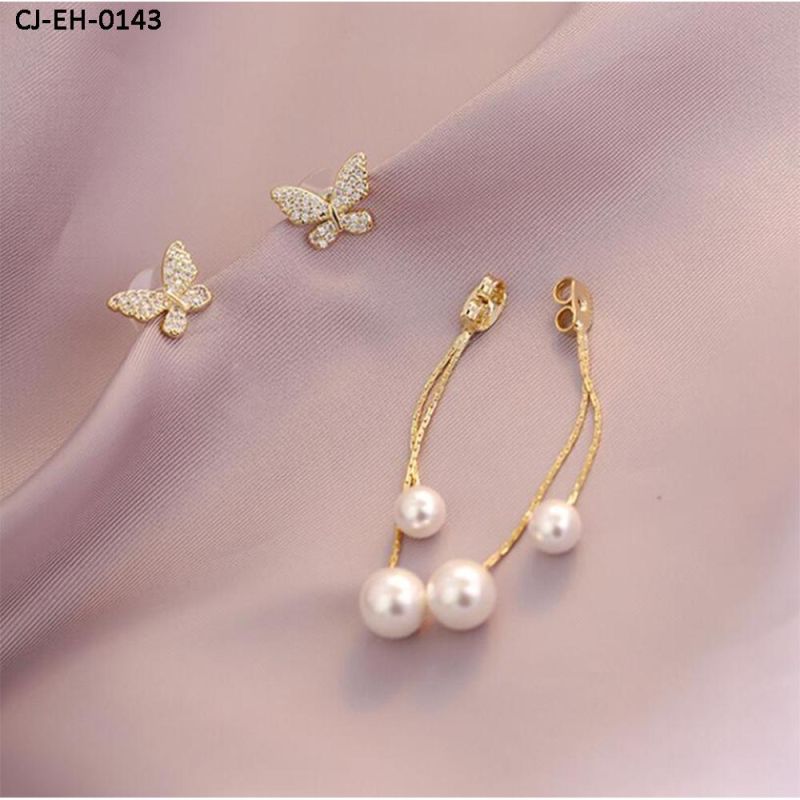 925 Silver Needle Korean Fashion Sweet Temperament All-Match Women Earrings Butterfly