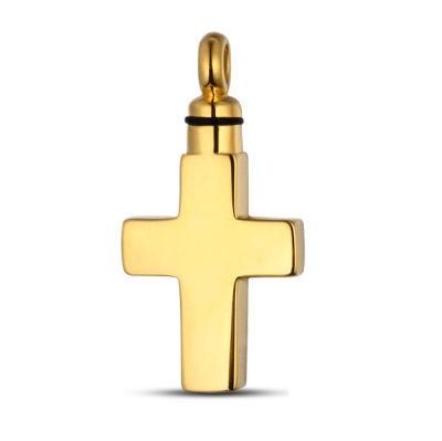 Gold Cross Charms Cremation Pendant