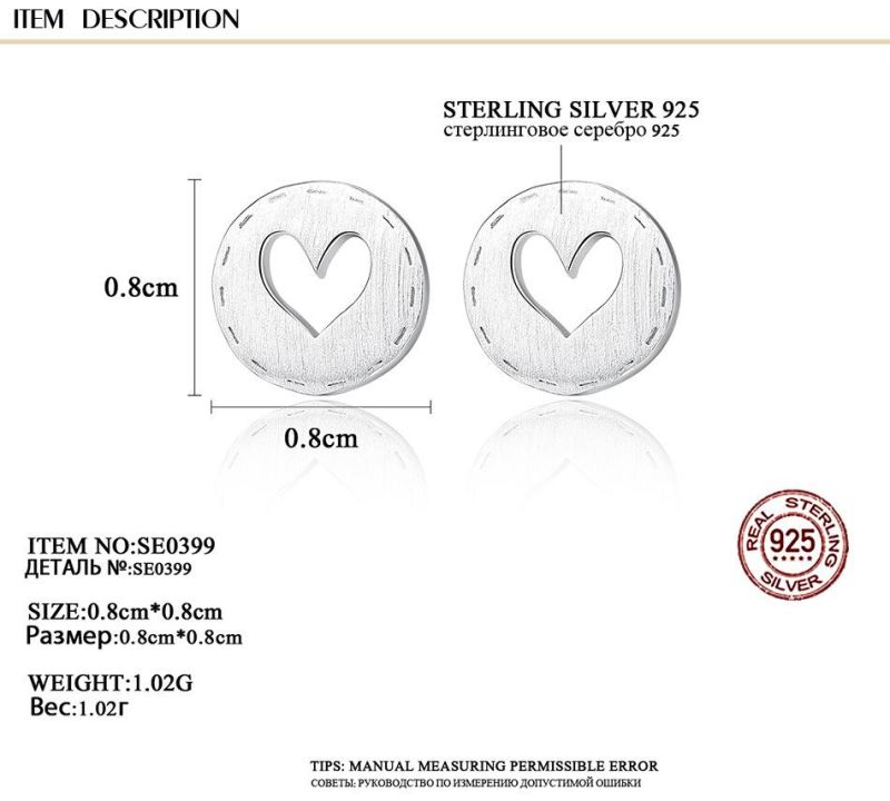 Factory Wholesale Fashion Jewelry Sterling Silver 925 Ear Studs