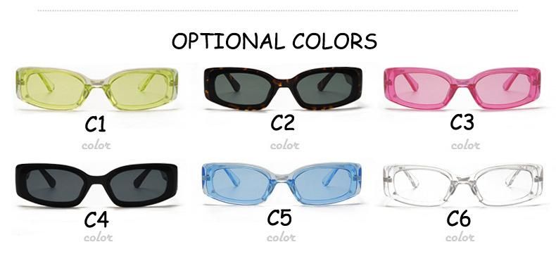 Hot Selling Simple Western Style Designer Candy Colors Colorful Clear Small Plastic Frame Best Sale Fashionable Sunglasses