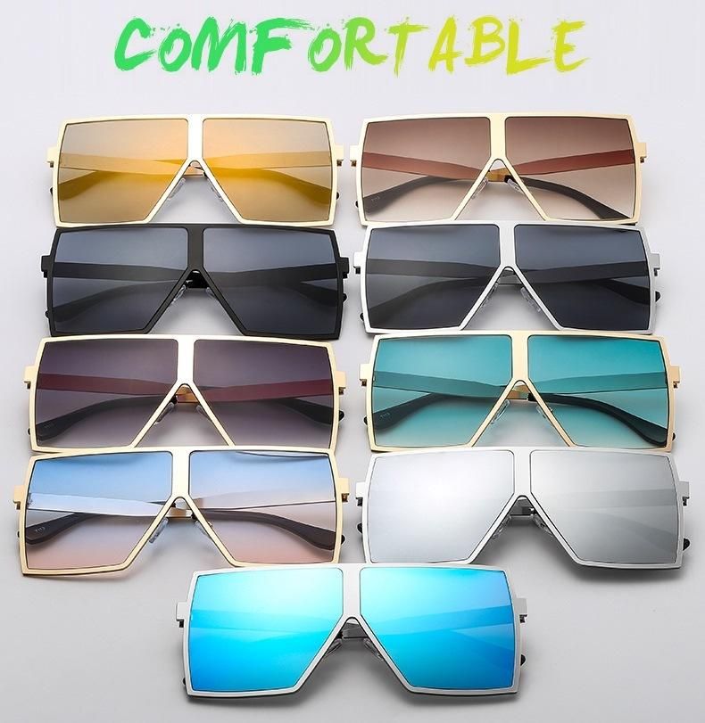 Big Metal Frame Square Sunglasses Hot Sale Style Sunglasses