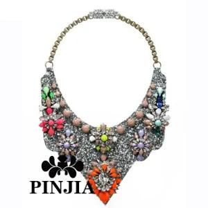 Acrylic Stones Crystal Fashion Statement Necklace
