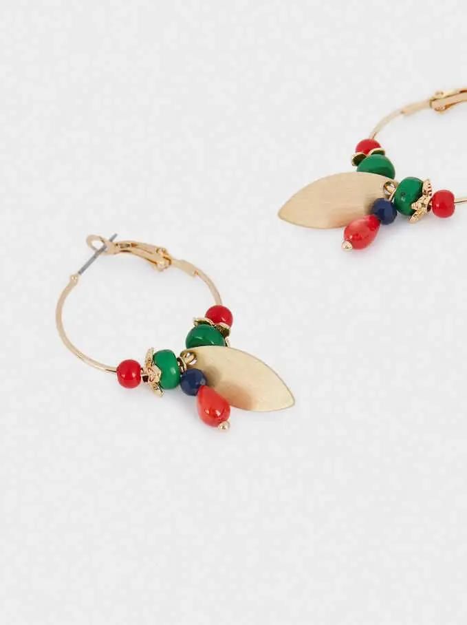 Customized Jewelry Hoop Earrings with Pendants and Beads