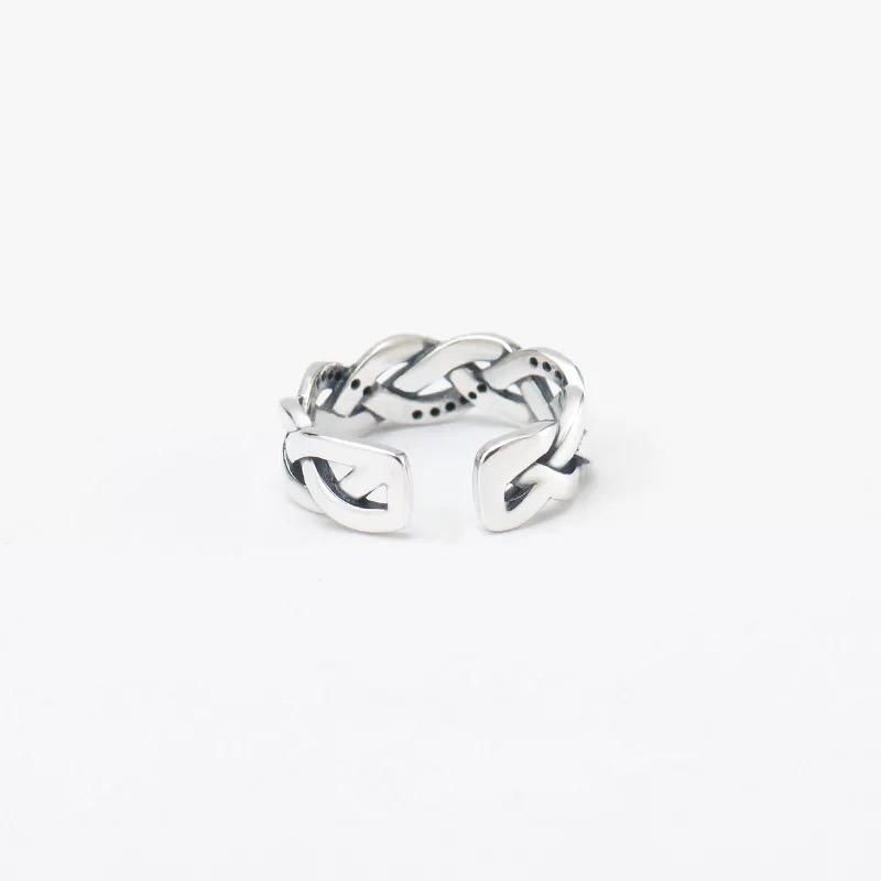 Retro Thai Silver Adjustable Ring Opening Personality Index Finger Ring