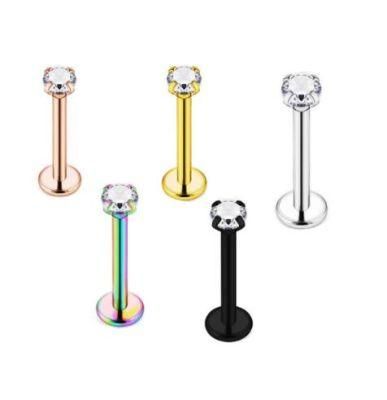 Stainless Steel Multicolored Fashion Body Piercing Ear Studs