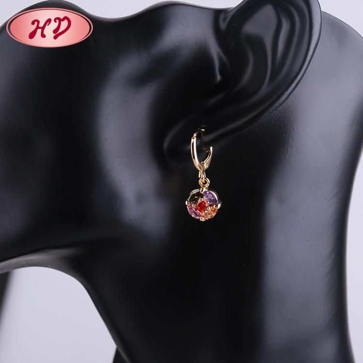 Fashion Earrings Necklace 18K Gold Plated Diamond CZ Jewelry Sets