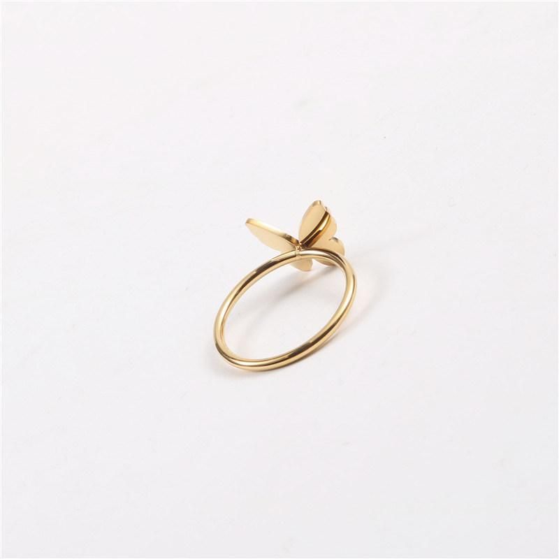 Fashion Butterfly Shape Nice Design Stainless Steel Ring Jewelry