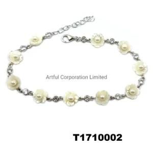 Fashion Jewelry/925 Sterling Silver/Bracelet/Fashion Bracelet/Flower Shell Bracelet