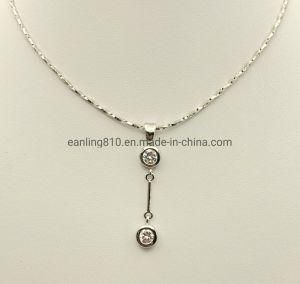 Stylish Zirconia Stud Round Bar Drop Dangle Pendant for Jewelry Necklace