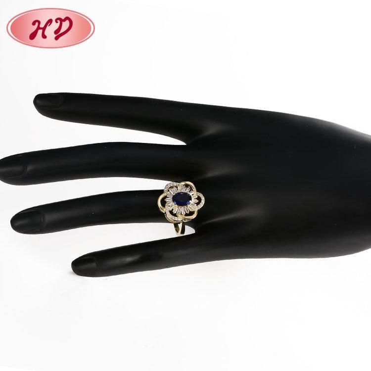 Online Shop China Rings Jewelry Women Gold Flower Ring with Gift