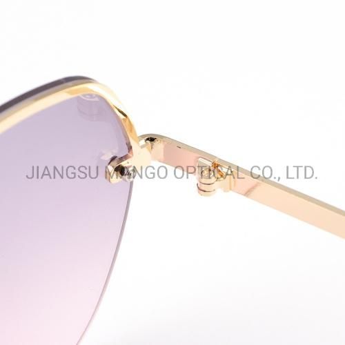 Palm Beach Curve Shape Golden Temples Sunglasses