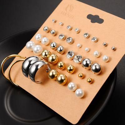 Wholease for Crystal Ear Studs Fashion Simulated Pearl Jewelry Earring