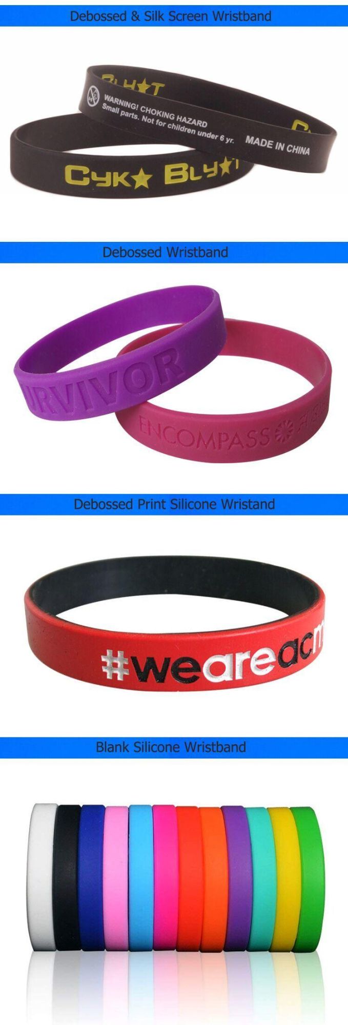 Wholesale Custom Eco-Friendly Softly Beautiful Silicone Wristband