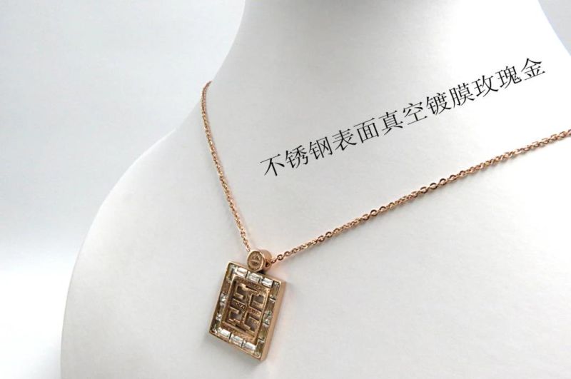 Metal Jewelry Classic Pendant in Rose Golden Color